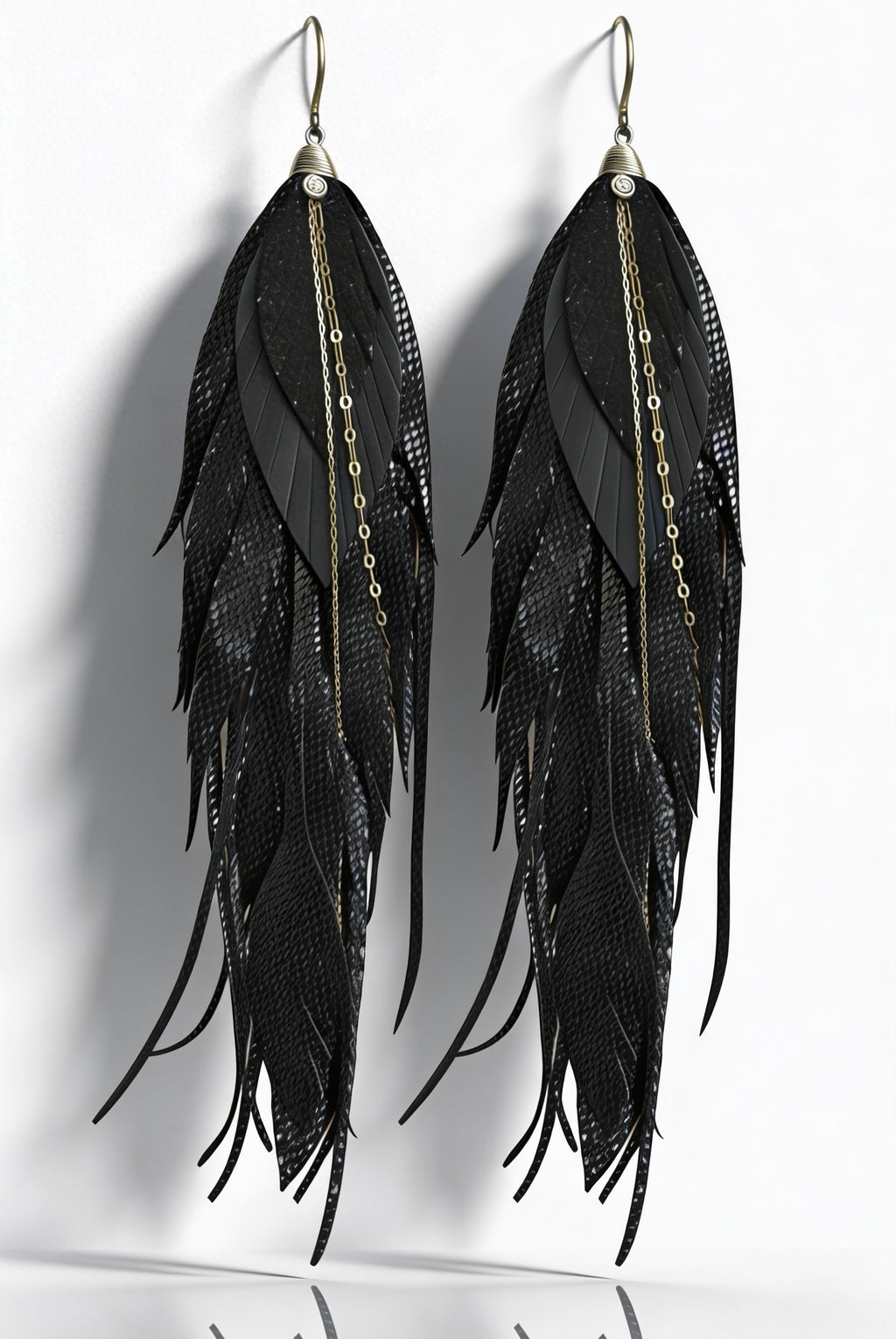 Aretes Maxi Cuervo Negro