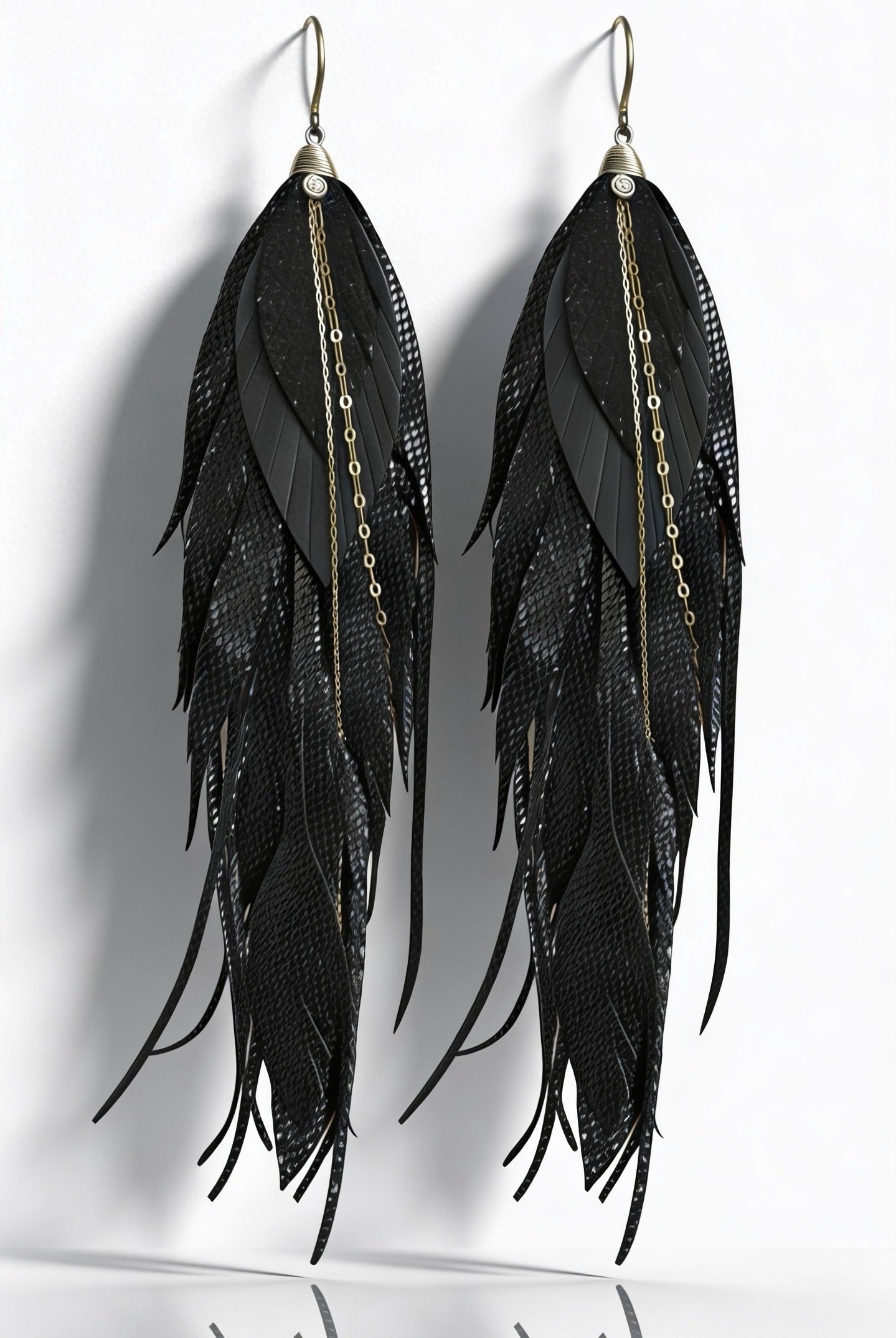 Aretes Maxi Cuervo Negro