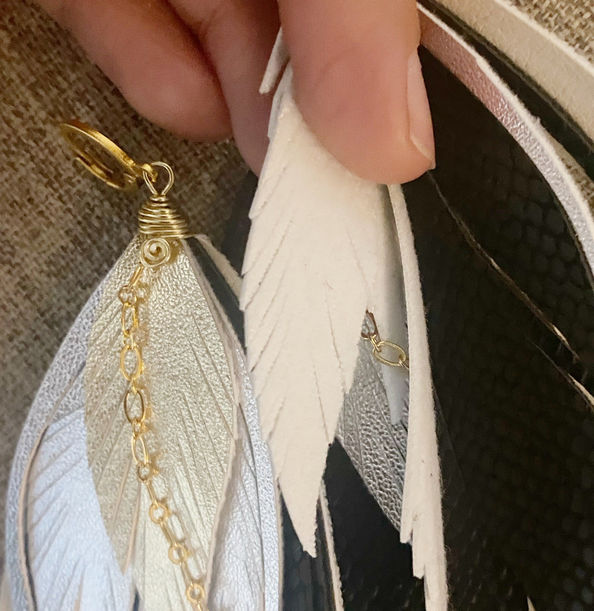 Aretes Maxi Piel Vegana