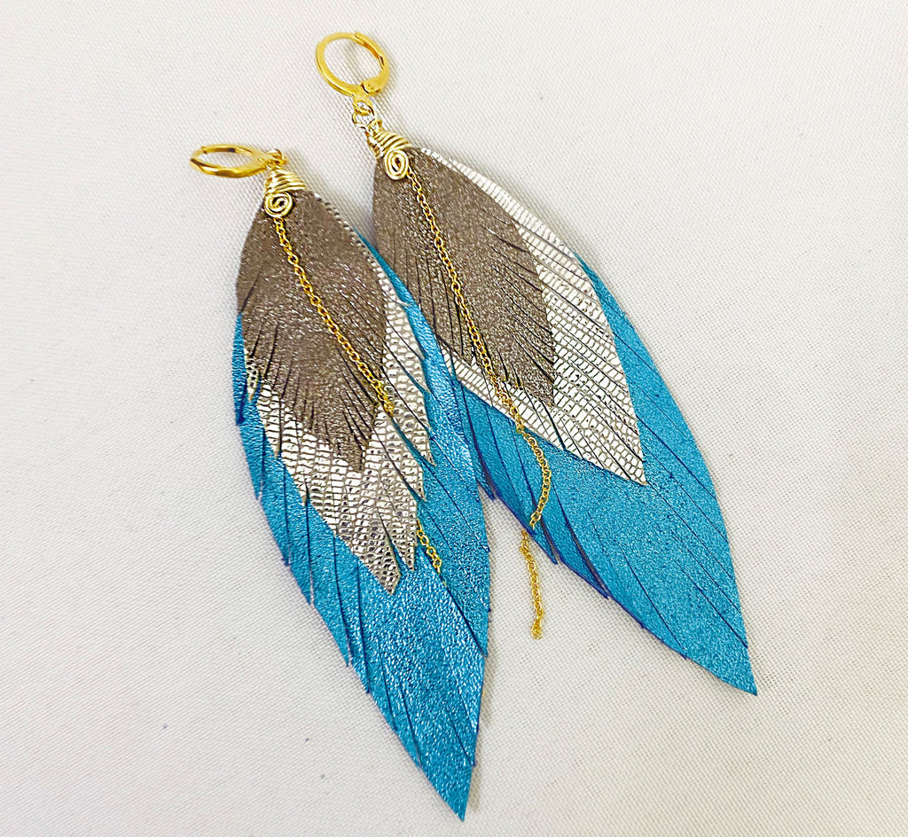 Aretes Sirena Azul