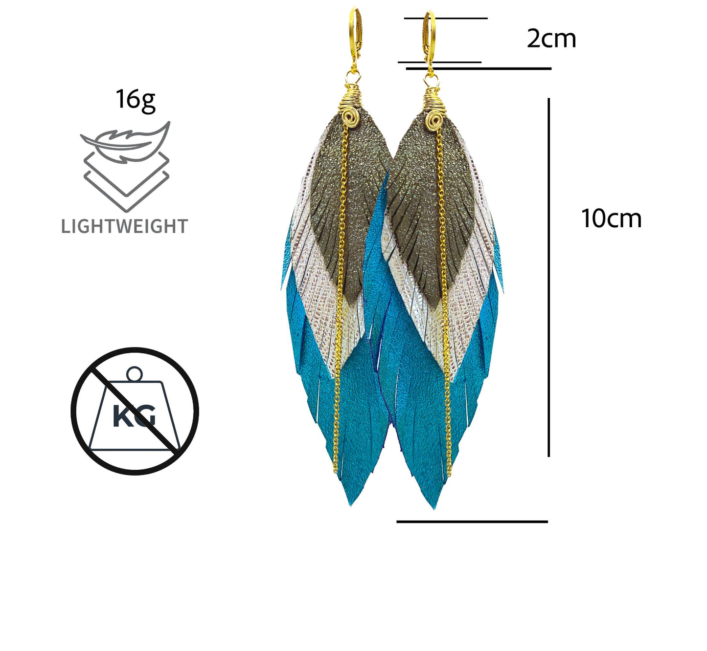 Aretes Sirena Azul
