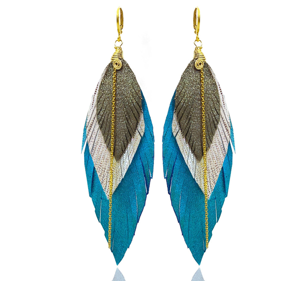 Aretes Sirena Azul