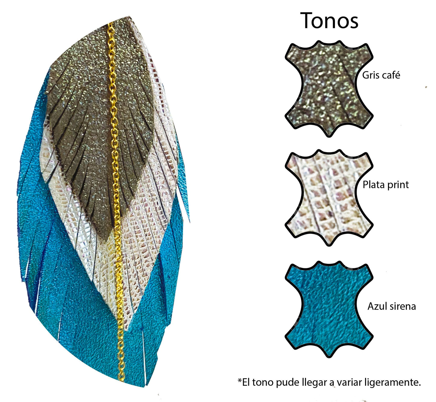 Aretes Sirena Azul