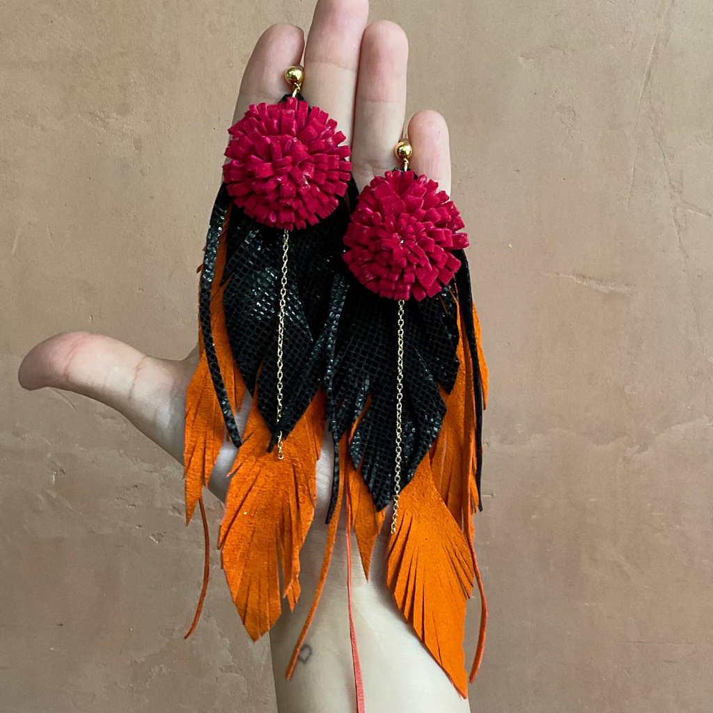 Aretes Mujeres Cempasúchil