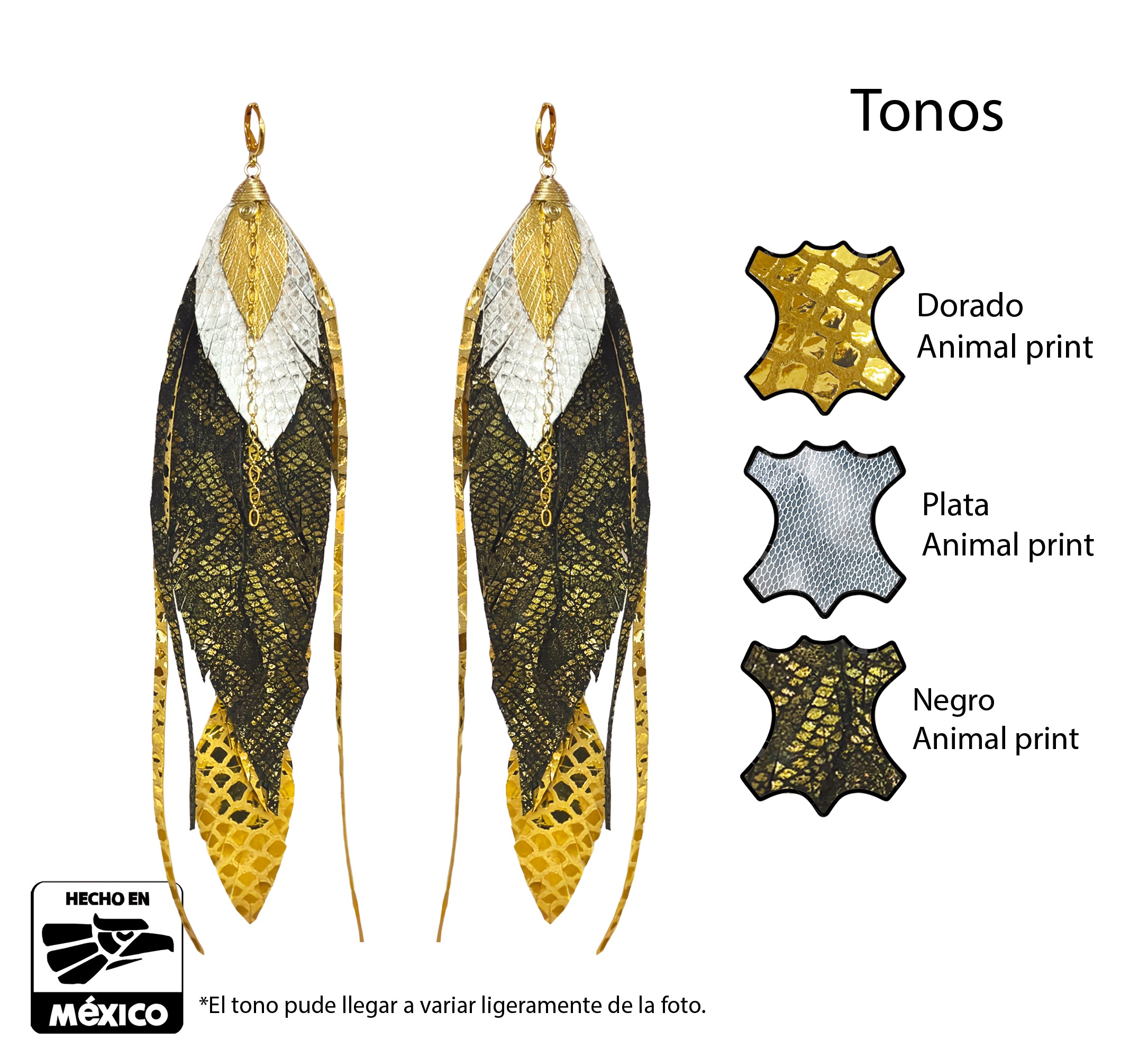 Aretes Maxi Animal Print