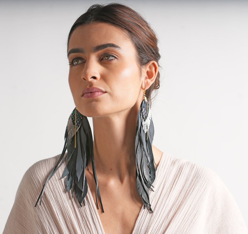 Aretes Maxi Full Raven