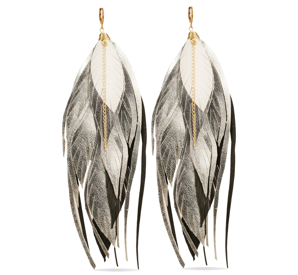 Aretes Maxi Raven Silver