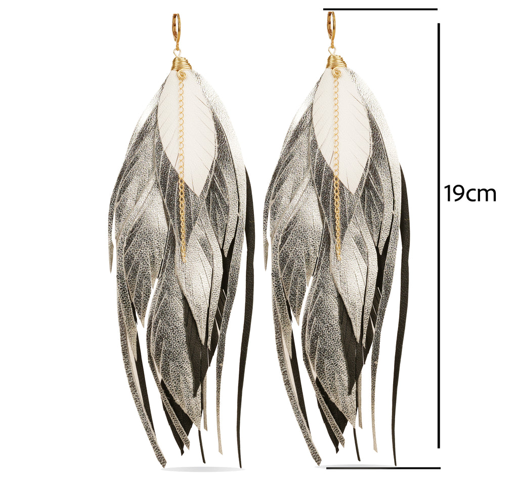 Aretes Maxi Raven Silver