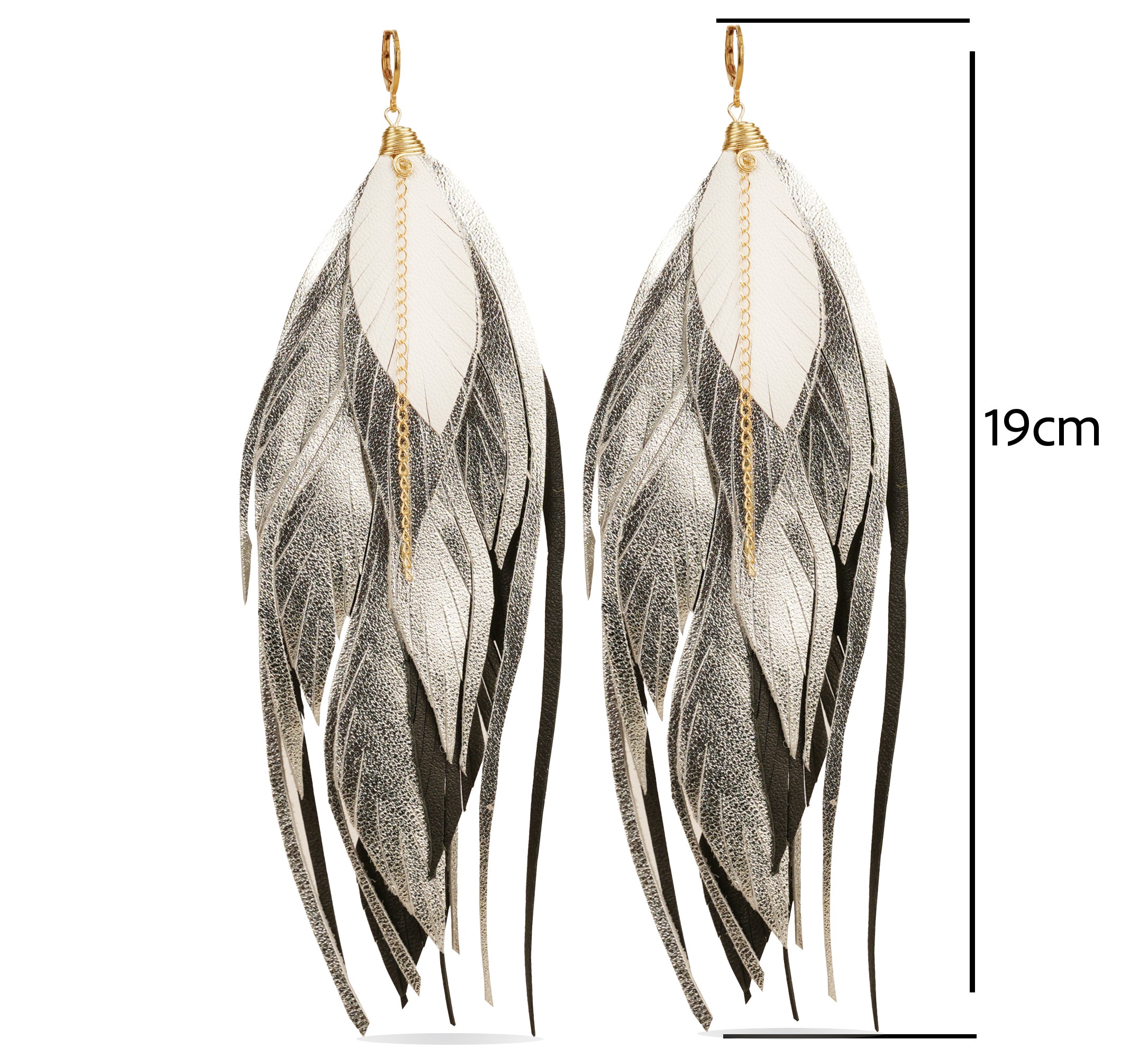 Aretes Maxi Raven Silver