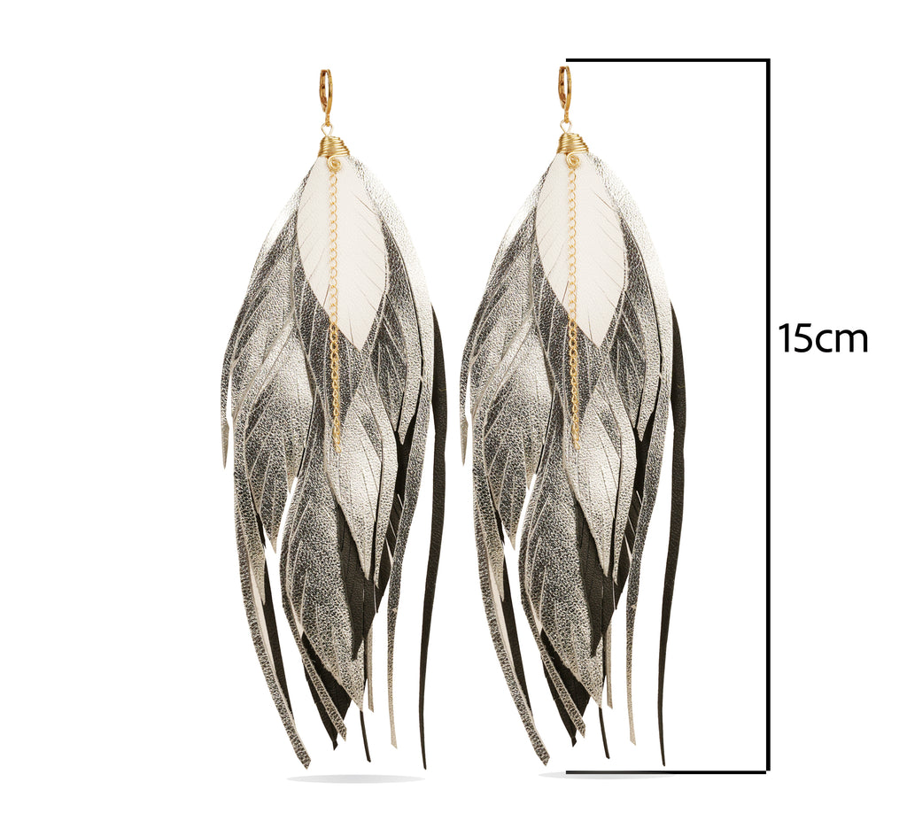 Aretes Maxi Raven Silver