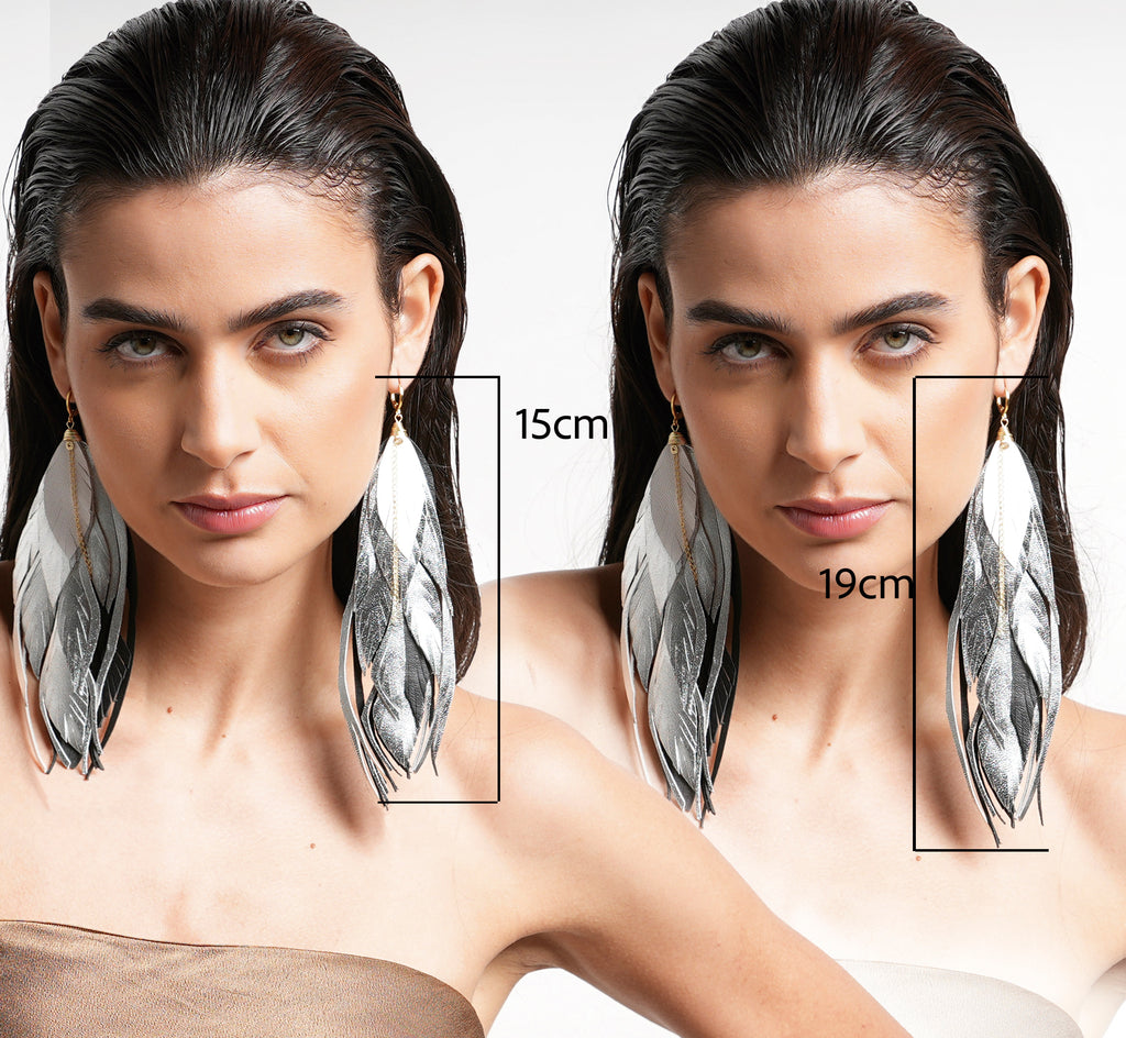 Aretes Maxi Raven Silver