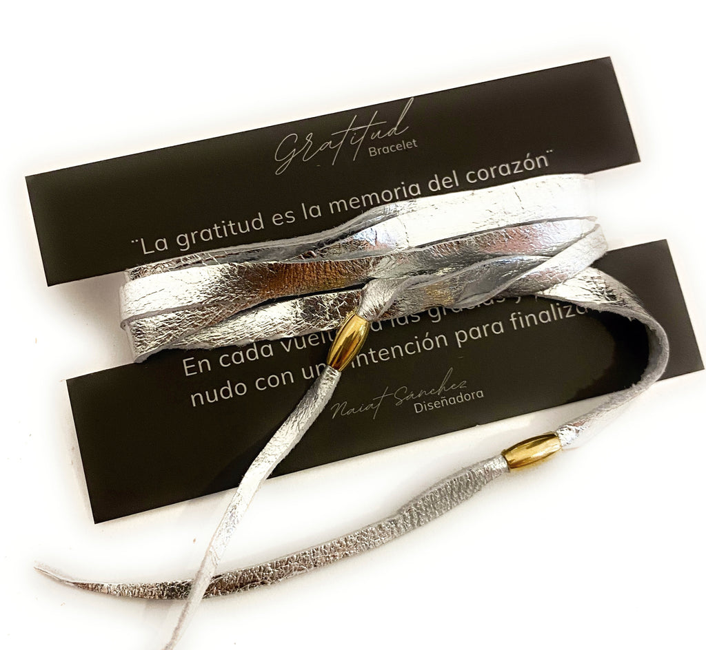 Pulsera Gratitud Plata