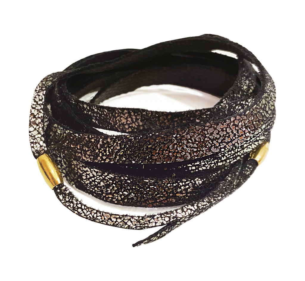 Pulsera Gratitud Negro Plata