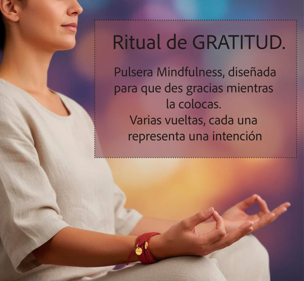 Pulsera Gratitud Roja