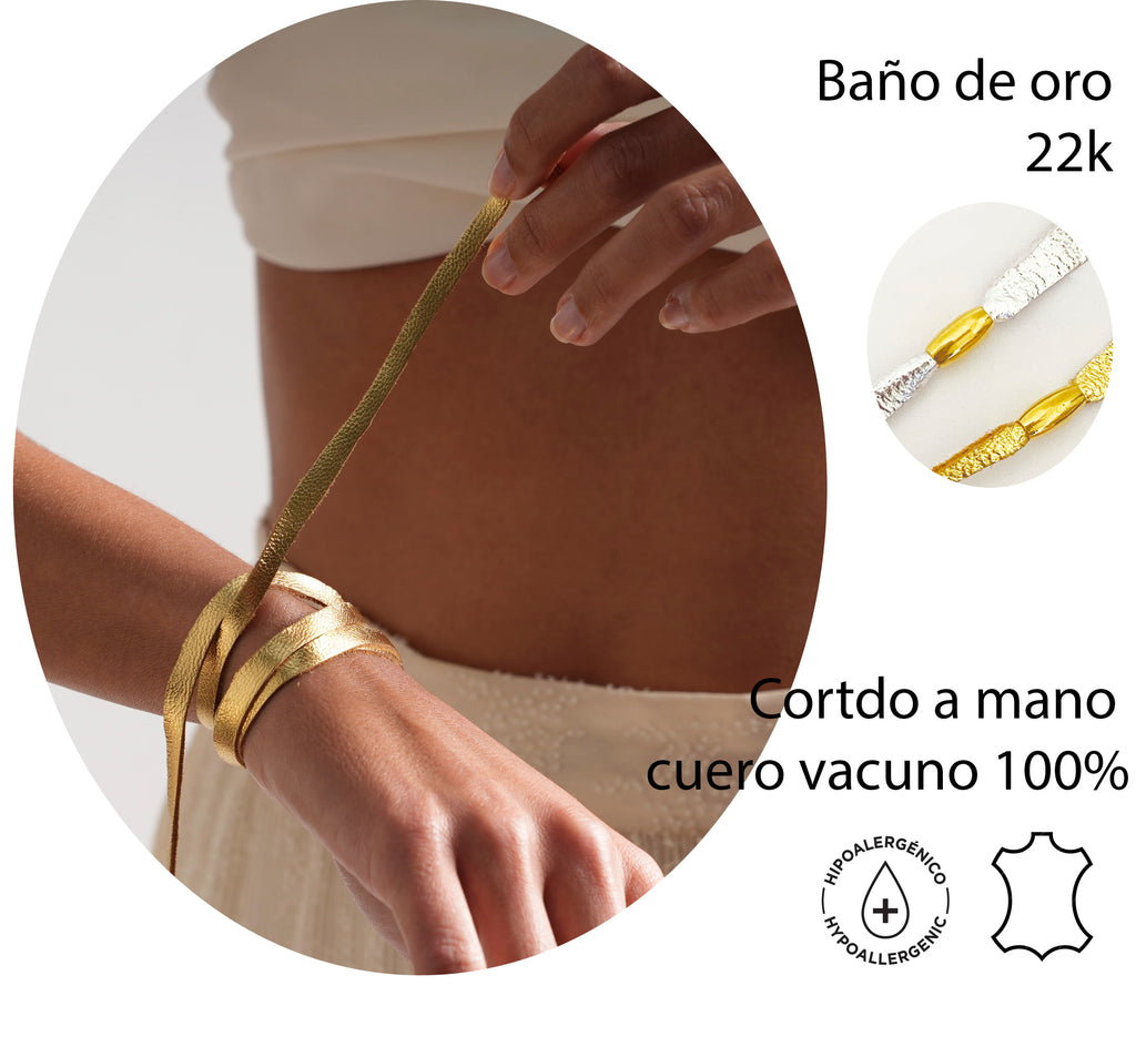 Pulsera Gratitud Dorada