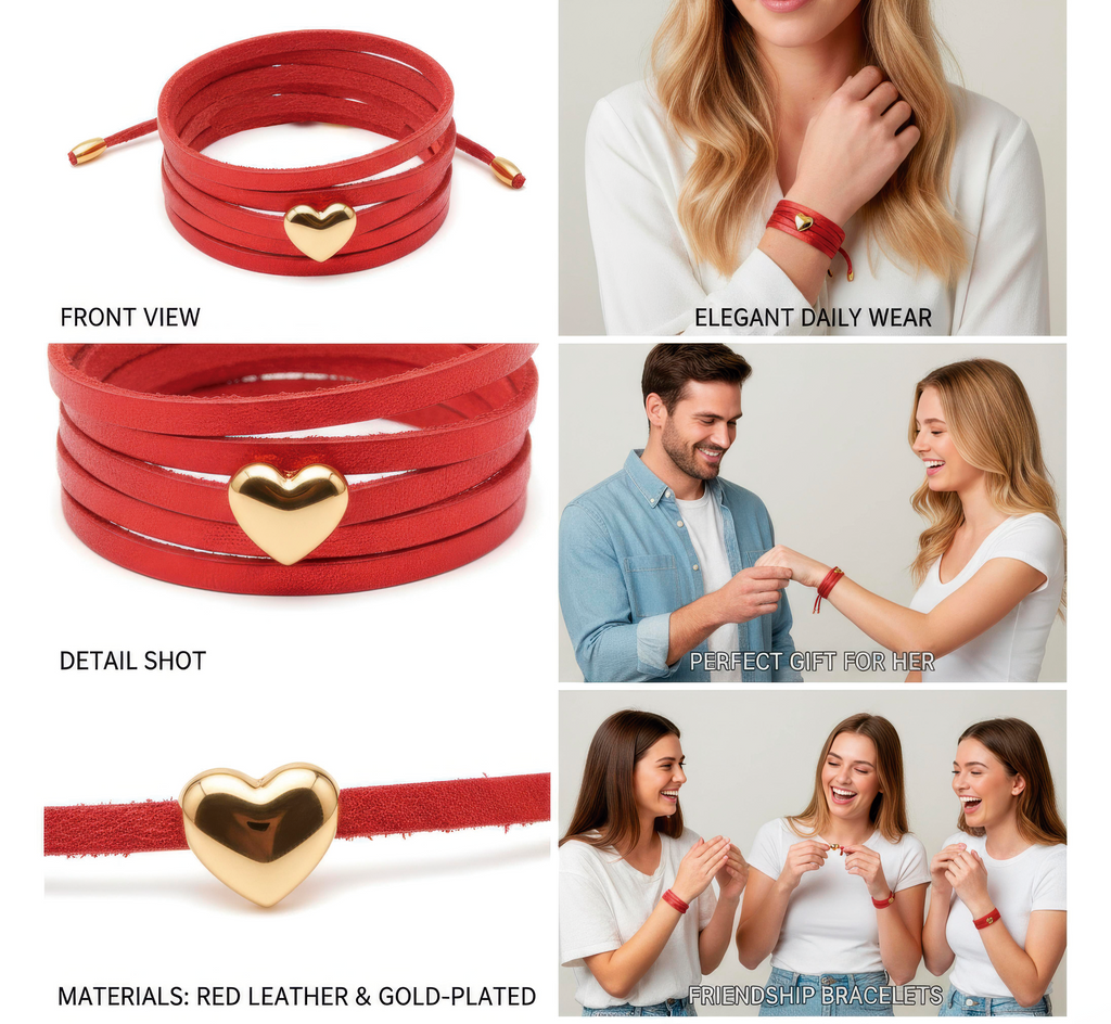Pulsera Roja Corazón