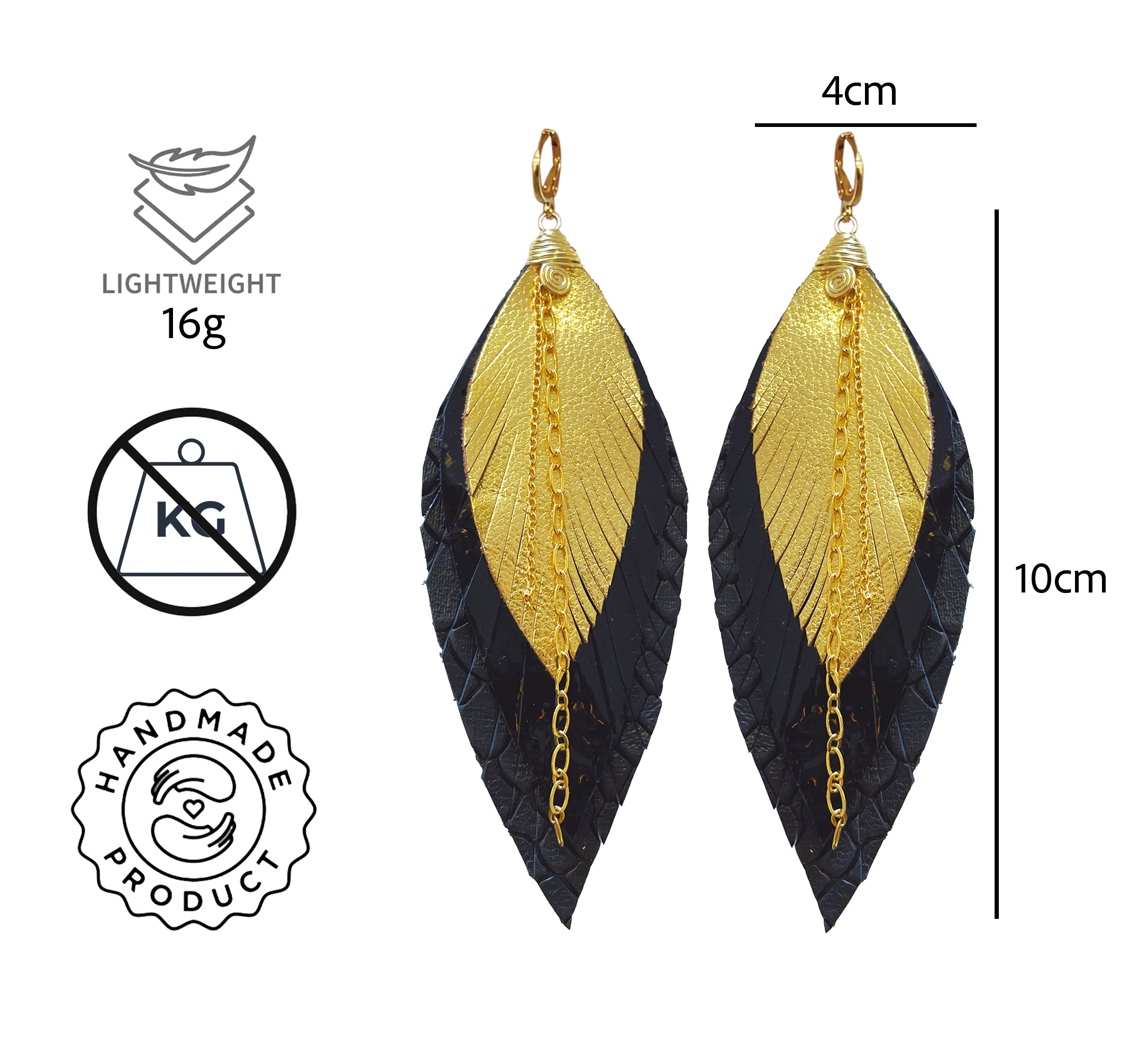 Aretes Zanate Negro