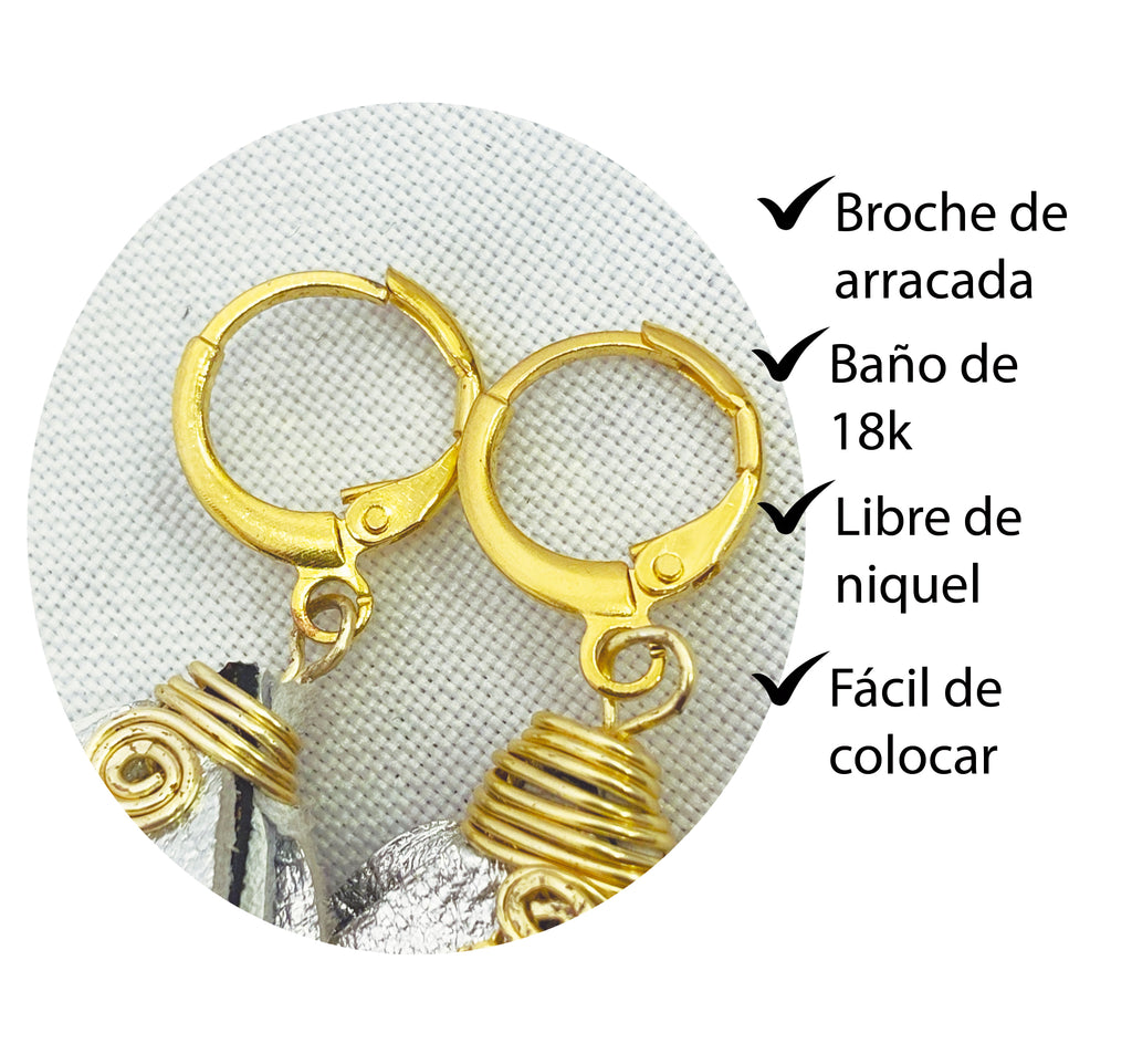 Aretes Maxi Silver White