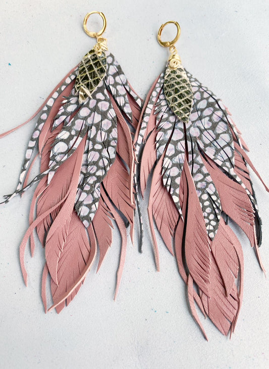Aretes medianos Rose Pale