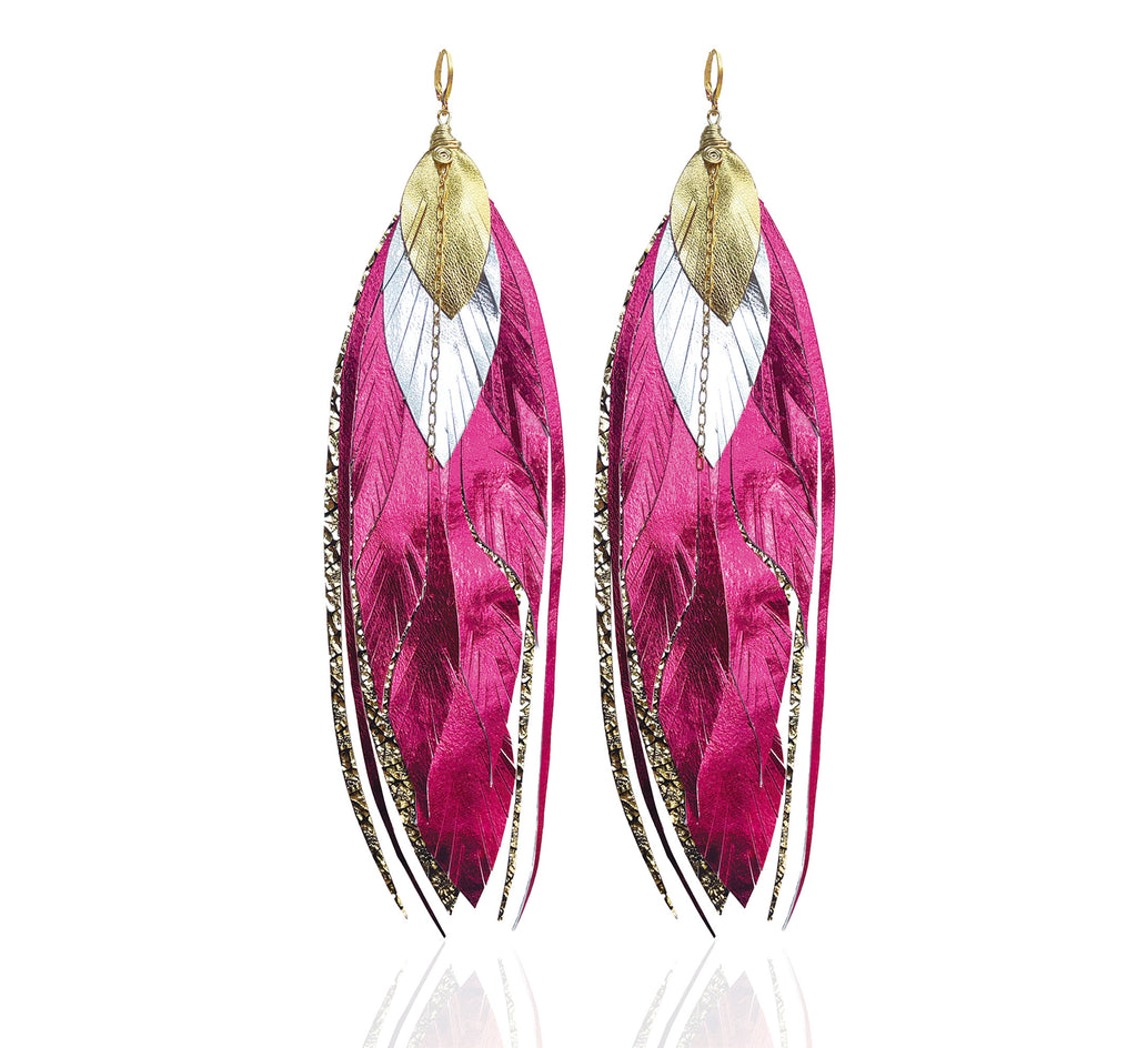 Aretes Maxi Magenta