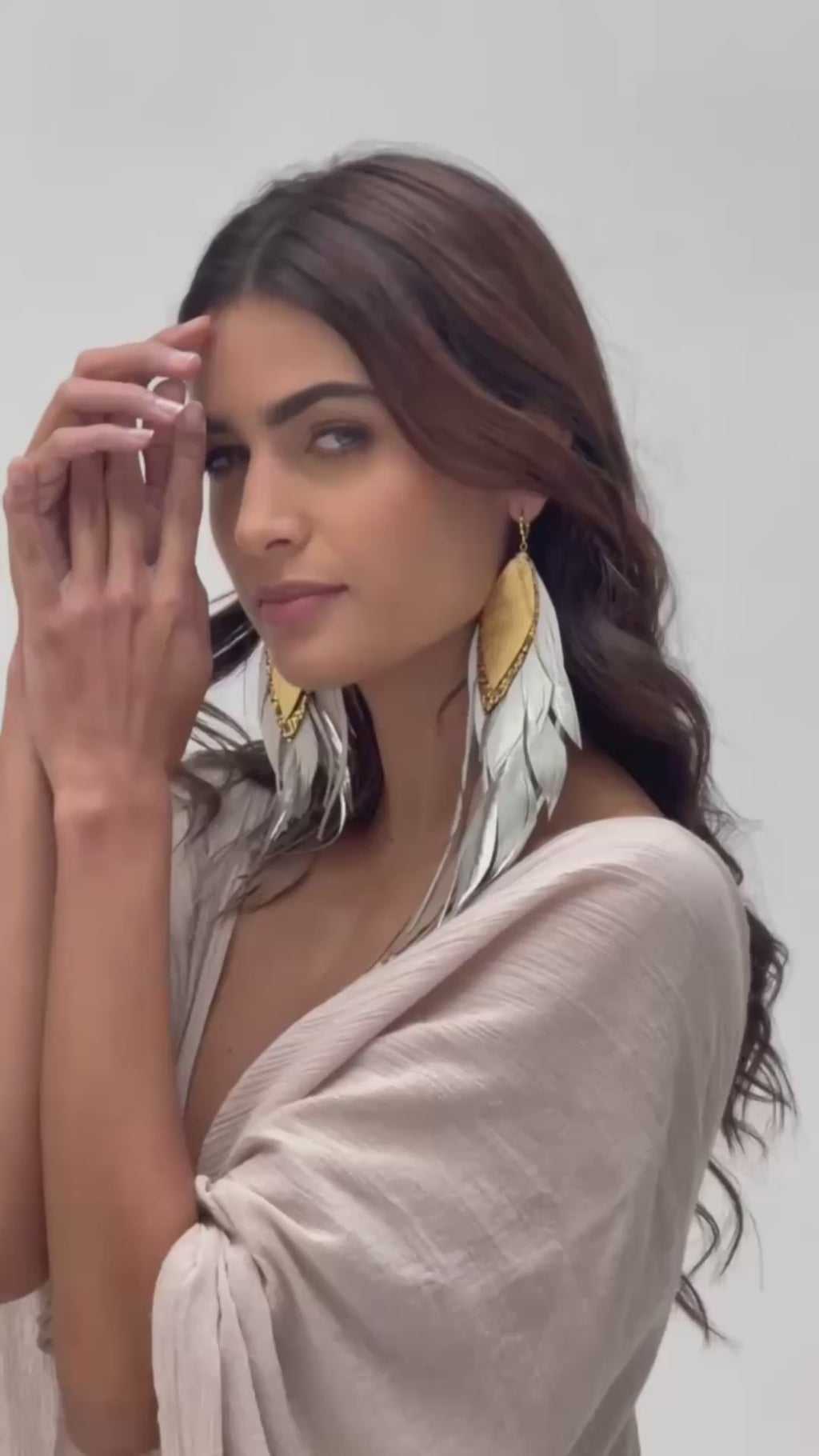 Aretes Maxi Garza Blanca