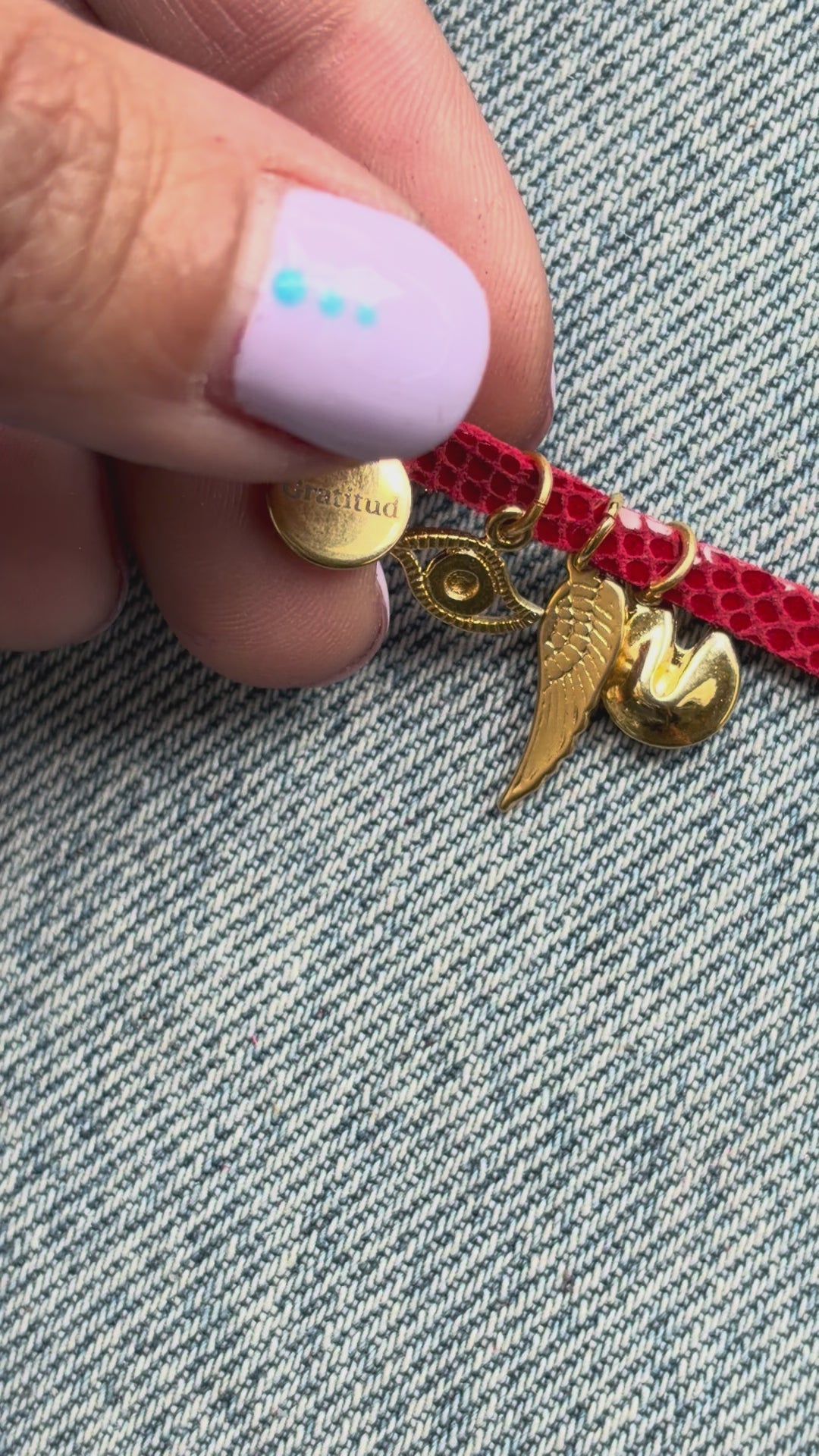 Pulsera Gratitud Roja