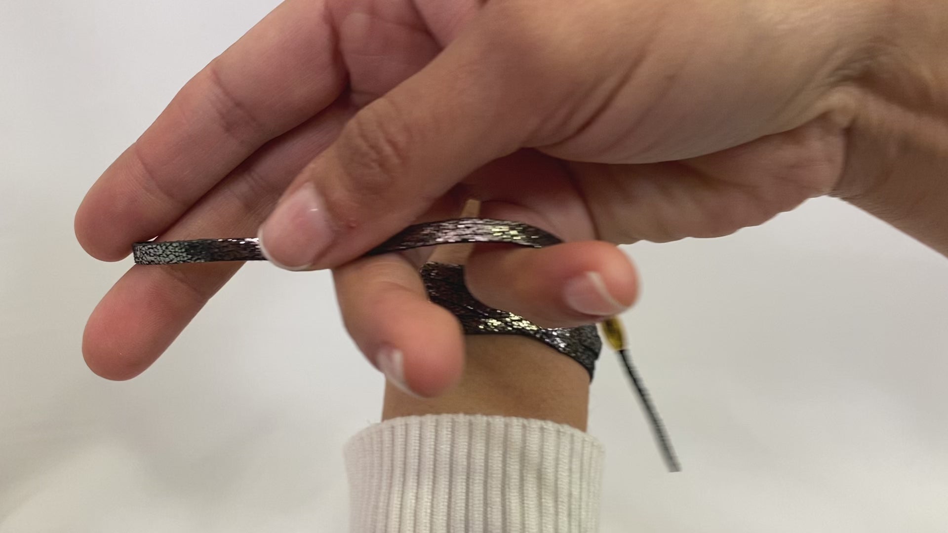 Pulsera Gratitud Negro Plata