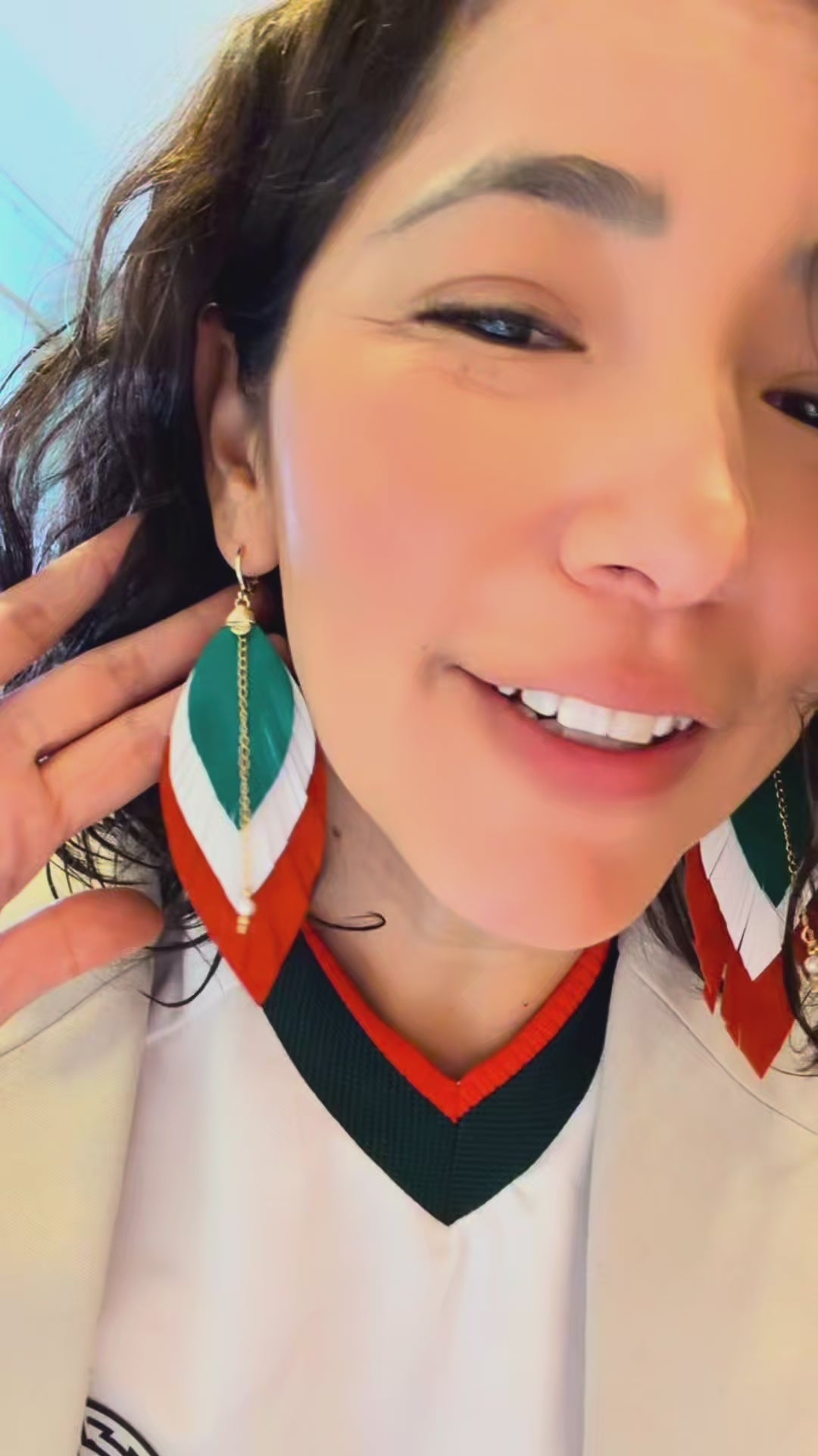 Aretes México Tricolor Medianos