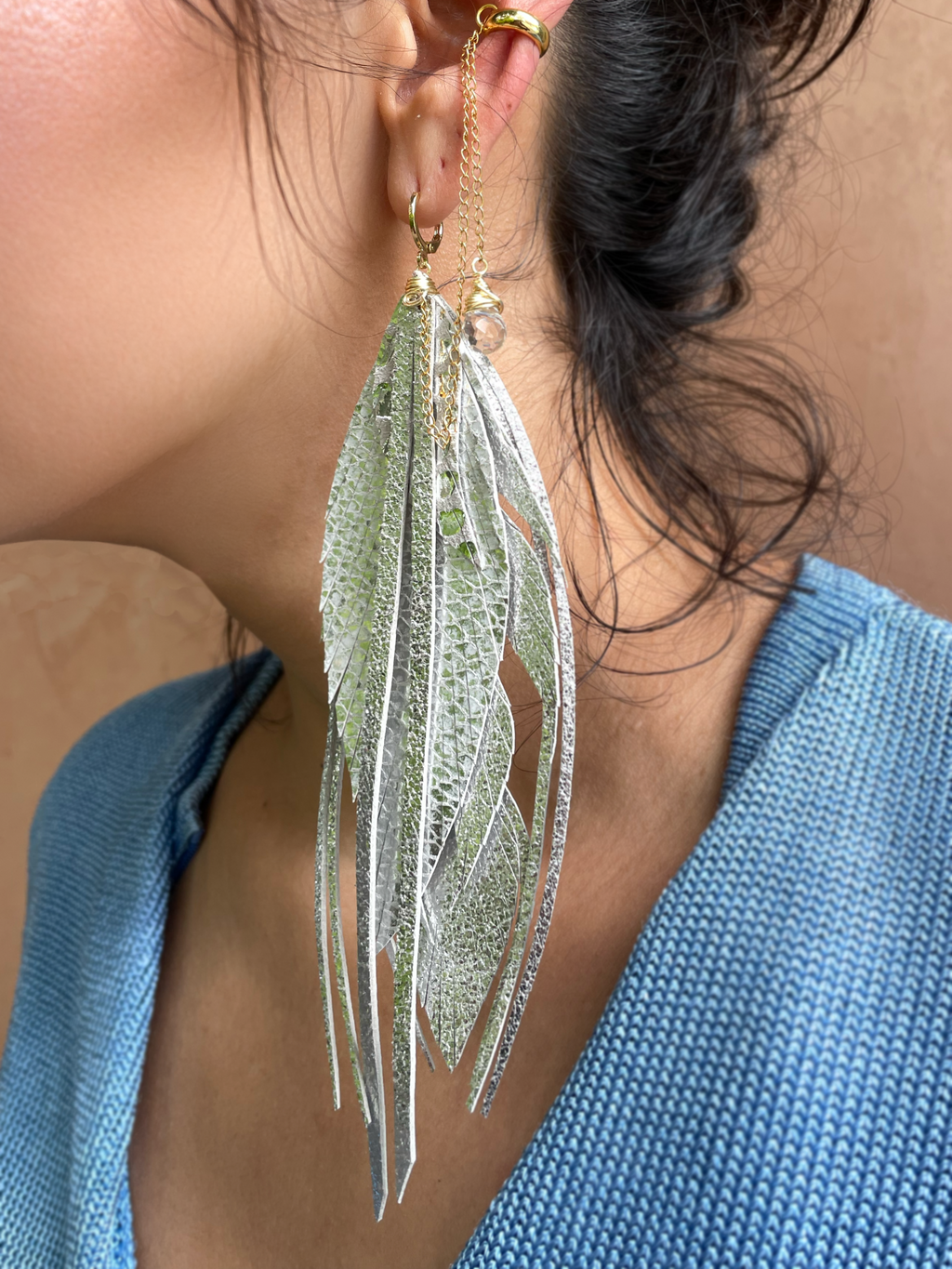 Arete Solitario Royal Silver con Earcuff