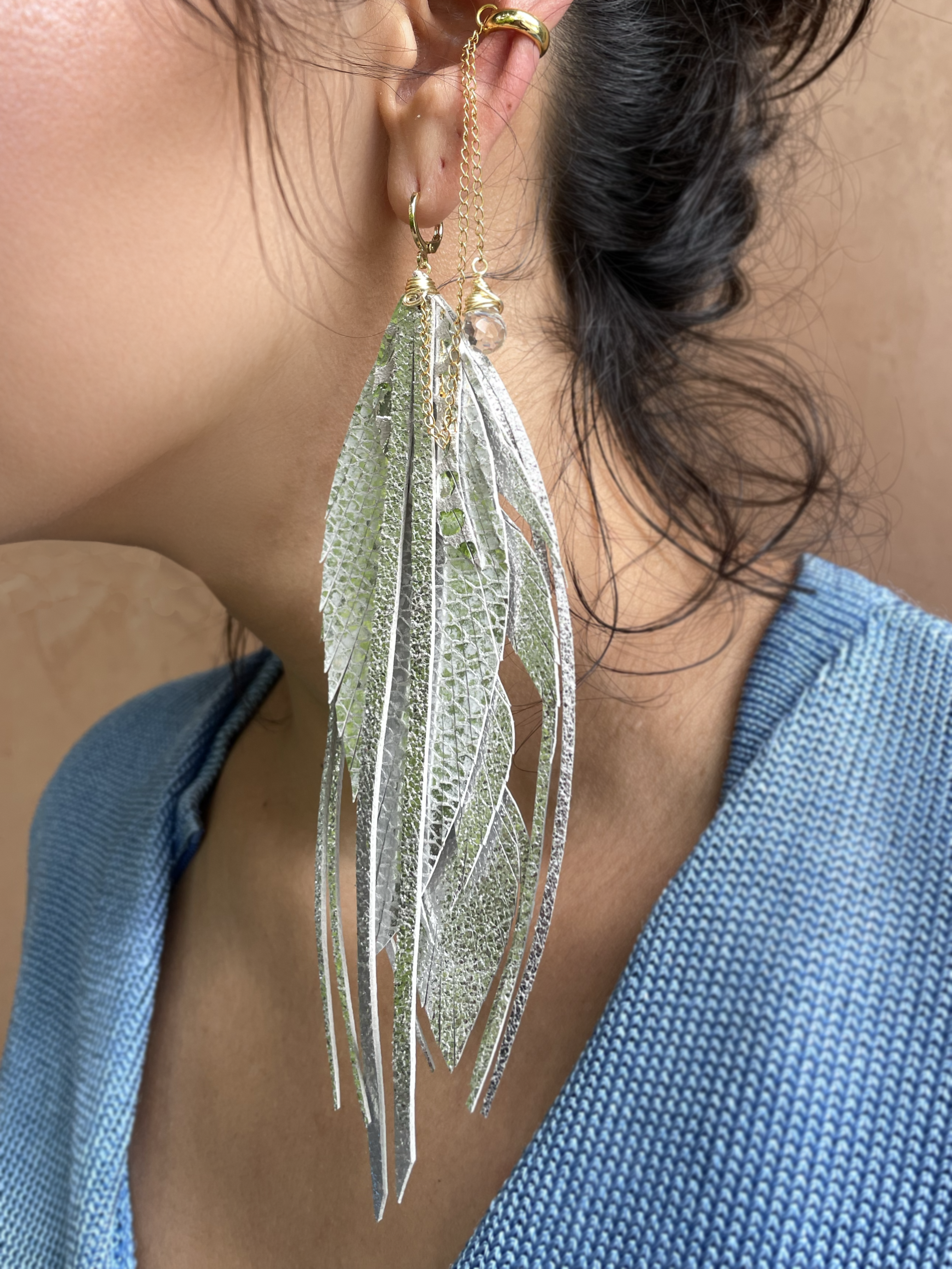 Arete Solitario Royal Silver con Earcuff
