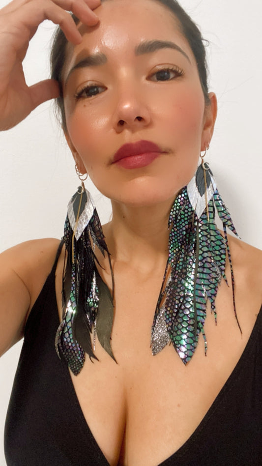 Aretes Maxi tornasol