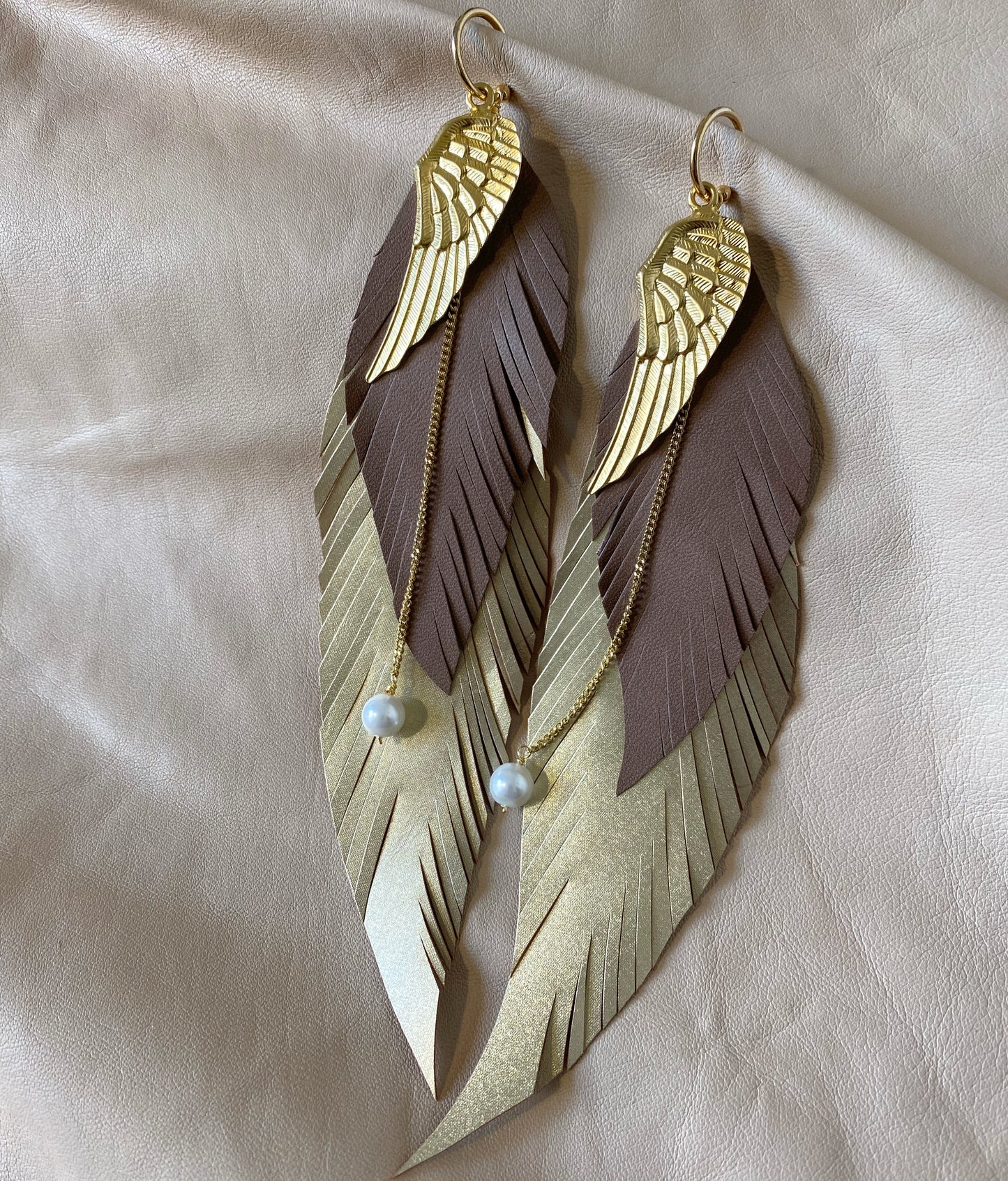 Aretes Ángel café