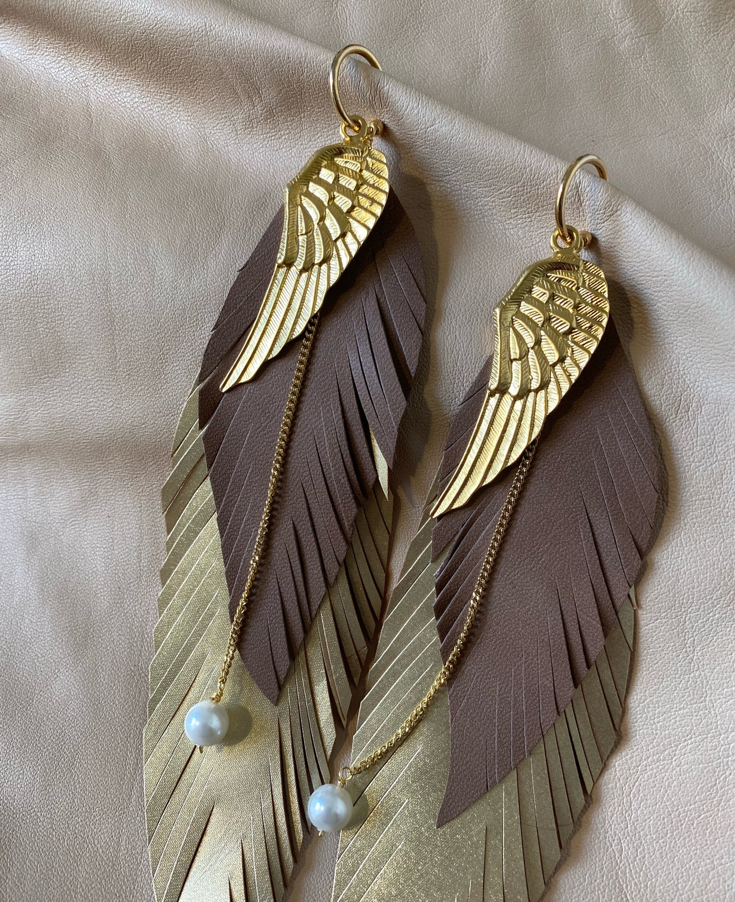 Aretes Ángel café