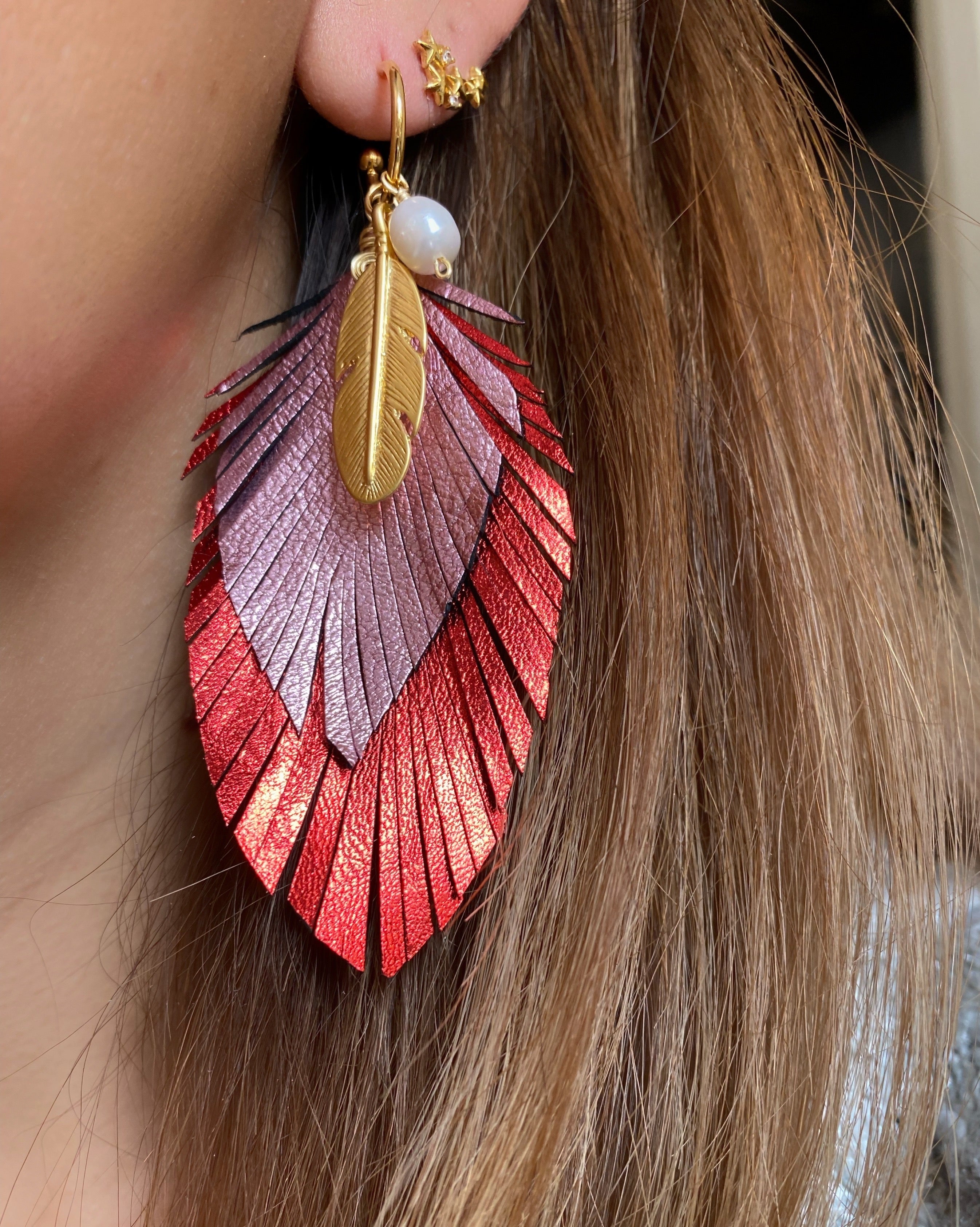 Arracadas Cardenal Red Charm